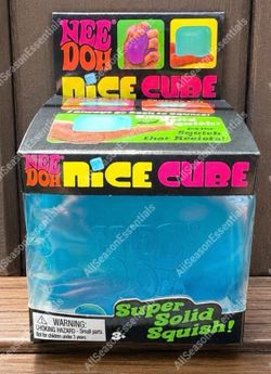 Authentic Nee Doh Nice Cube - Super Solid Squish! (Blue)