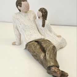 Willow Tree Father and Daughter Figurine – Hand-Carved Style Sentimental Sculpture