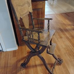 Antique Wood Baby Chair