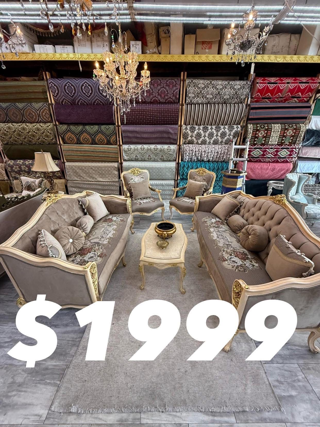 Sofa Set Of 7 Pcs For 7 Persons