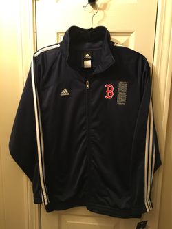 Boys Boston Red Sox warm up jacket by Adidas size Lg 14/16