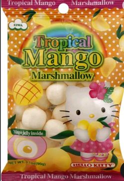 (Pack of 6) Eiwa Marshmallow Mango Hello Kitty Novelty Candy 3.1 Oz