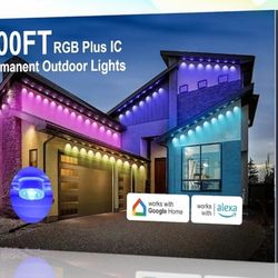 Permanent Outdoor Lights for House 200ftX3= 600ft