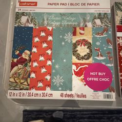Christmas Scrapbook Paper - 4 Available 