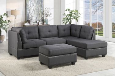 2pcs. Sectional & Ottoman. SPECIAL OFFER. $53 DOWN PAYMENT