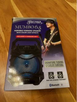 Santana Mumbo 6.5 Bluetooth Karaoke Speaker – Open Box – $10