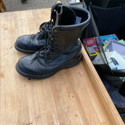 Black Military Boots Size 9 1/2