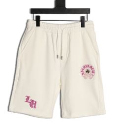 Chrome hearts white and pink short