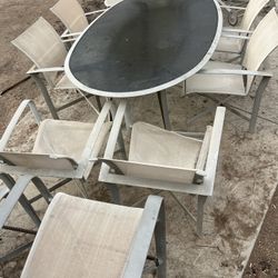 Brown Jordan Patio Lounge Chaise Chairs Table Furniture