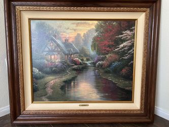 Thomas Kinkade "A QUIET EVENING" framed painting