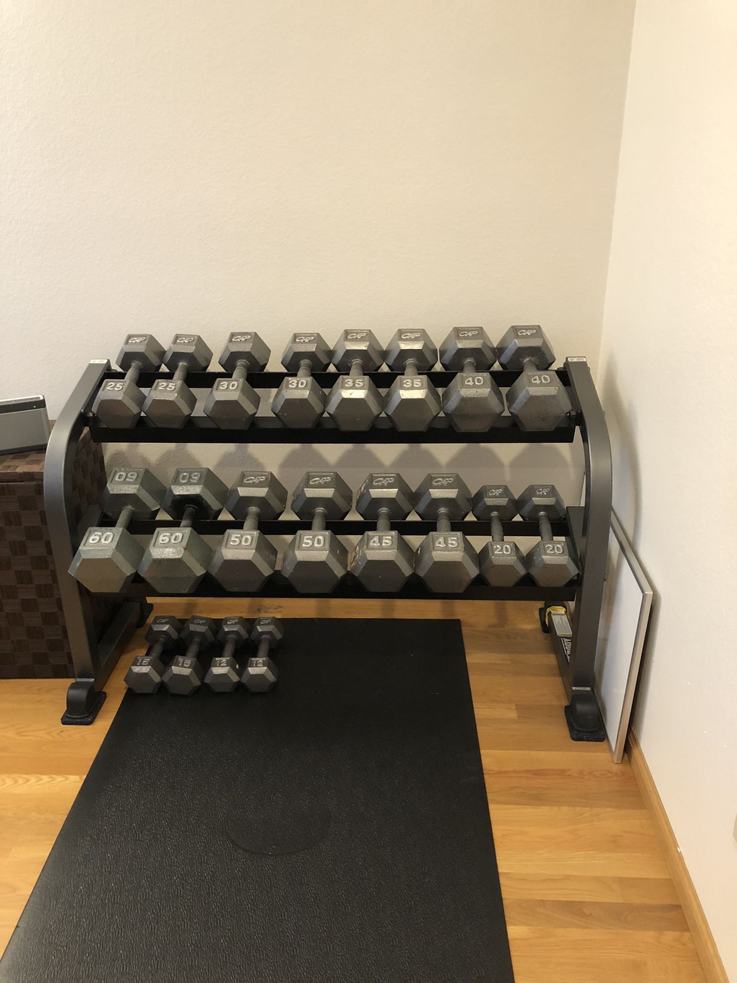 Dumbbell Set and Rack