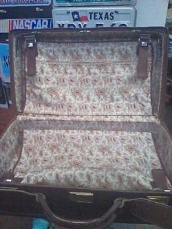 Suitcase antique leather Hartman luggage