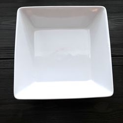 Pampered Chef Simple Additions White Large BIG Deep Square Serving Bowl