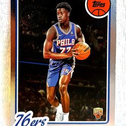 2025 VJ Edgecomb Topps 45th Anniversary Silver Foil Philadelphia 76ers Basketball Rookie Card 