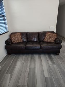 2 genuine leather couches