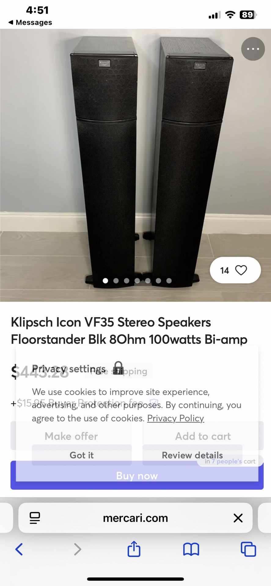 VF 35 Tower Speakers