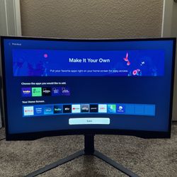 Samsung - Odyssey BG65 27" 1000R Curved QHD 240Hz 1ms FreeSync Premium Pro Smart samina Monitor witr HDR600(DisplayPort, HDMI) - Black