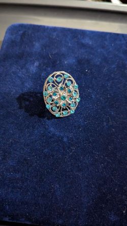 Teal Blue Ring Vintage 