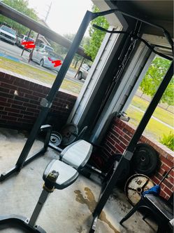 Weight bench with weights