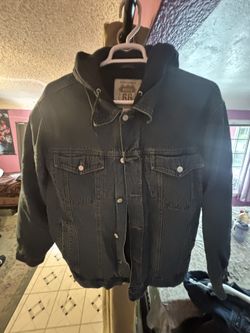 Vintage Denim Hoodied Jacket Route 66 Clothing 