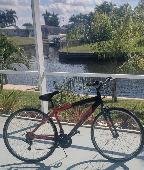 Red Bicycle with Shimano Gears