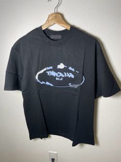 Prada Cloud Logo Embroidered T-Shirt Black – Oversized Fit size M