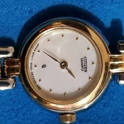 Citizens Ladies Watch Vintage Bracelet Pearl Round Dial