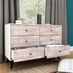 New Multi Purpose 6 Drawer Storage Dresser Buffett Server