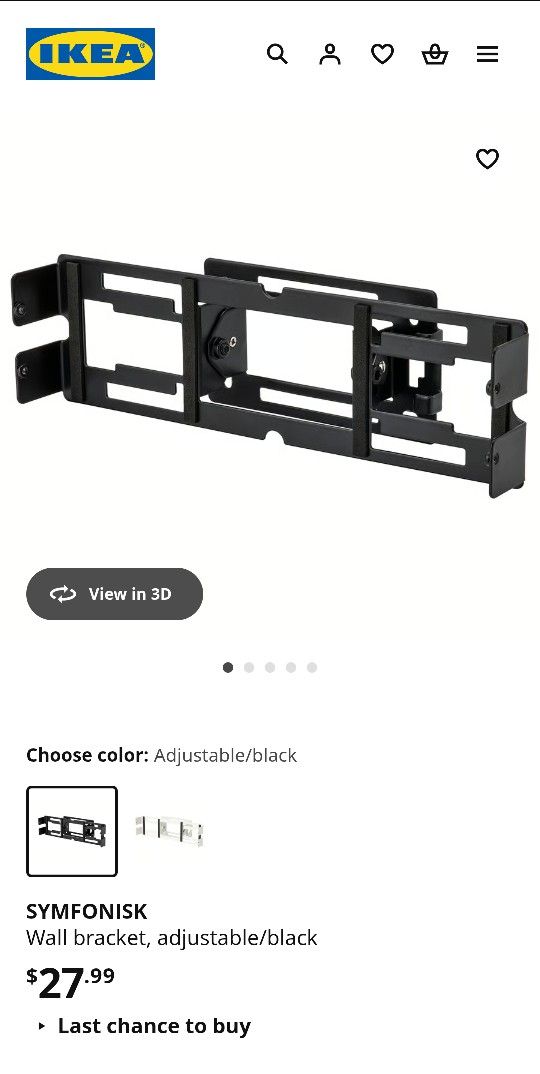 Symfonisk Book Shelf Wall Bracket