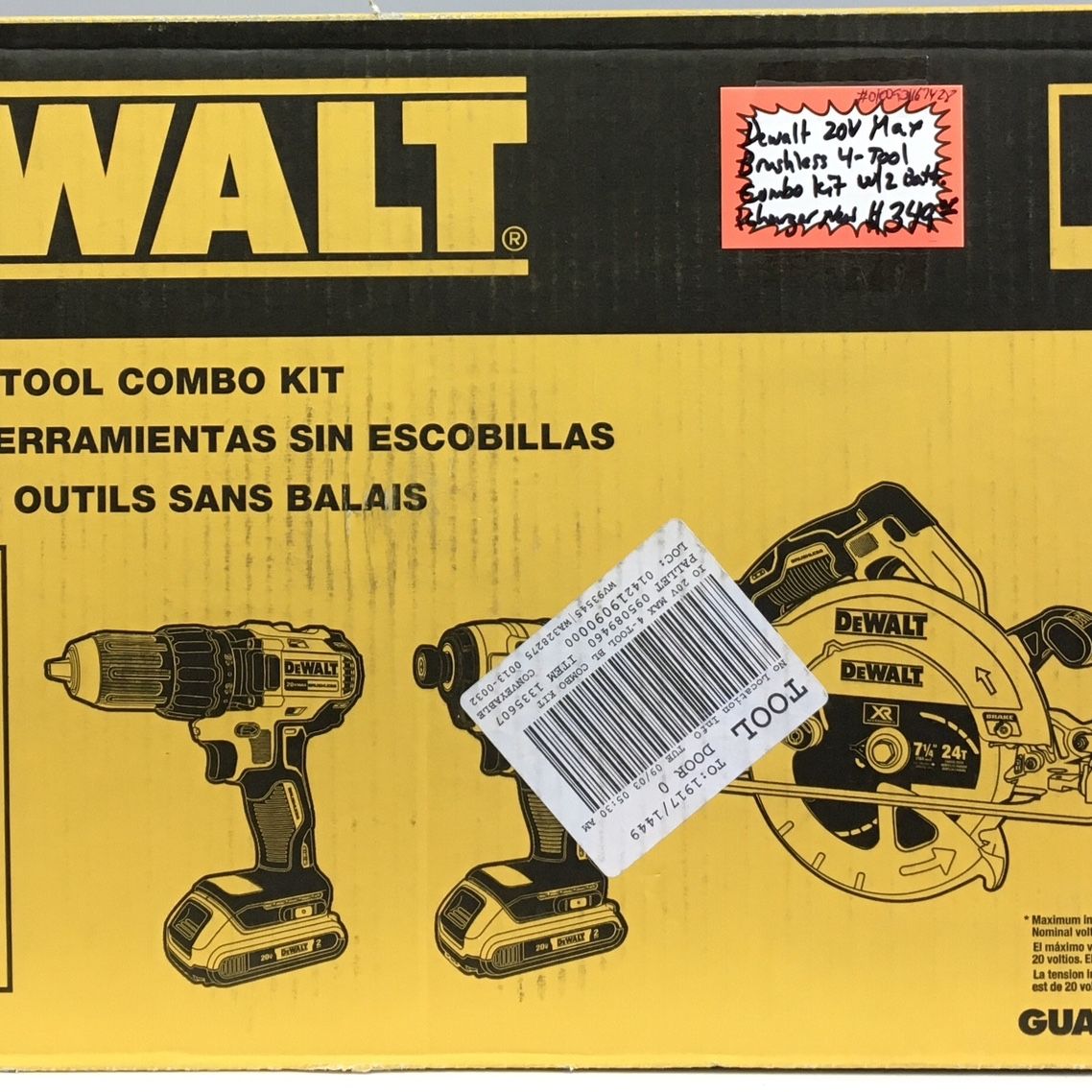 Dewalt 20V Max Brushless 4 Tool Combo Kit W 2 Batt. Charger New for Sale in Lindenhurst NY OfferUp