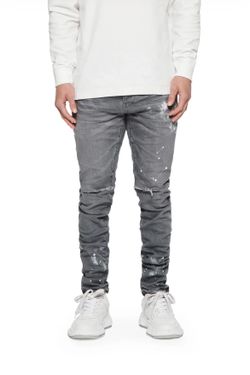 P001 Worn Grey Knee Slit