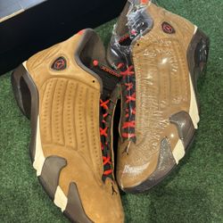 JORDAN 14 WINTERIZED ARCHAEO BROWN SIZE 13