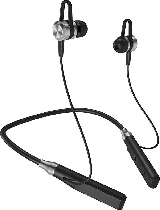 Magnetic Neckband Earbuds with Microphone