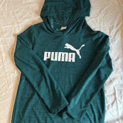 Boys Puma Long Sleeve Hooded Shirt Size 7/8