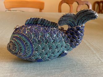Rhinestone Fish Purse