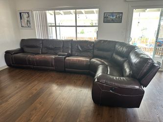 Leather Sectional Couch And Recliner