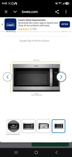 Whirlpool Over-the-Range Microwave Stainless Steel