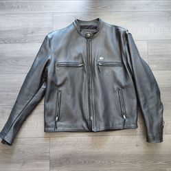 Vintage XL Harley Davidson black leather jacket