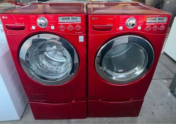 LG~ 📢📢🔥Beautiful Front Load Washer and Dryer Set Gas in excellent condition