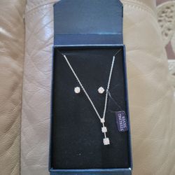 Sterling Silver Earrings And Necklace 
