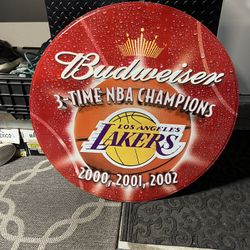 ANHEUSER BUSCH, INC BUDWISER, LAKERS 2002 32” METAL SIGN 32LAKERS 2002 32” METAL SIGN 