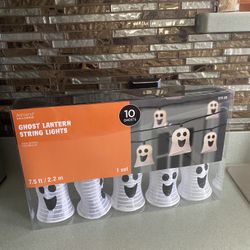 BRAND NEW 7.5 FEET GHOST LANTERN STRING LIGHTS 