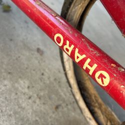 Bmx Haro Bike Frame Has No Tires Just Rims Frames And Chain Is Good Just Needs Tire 