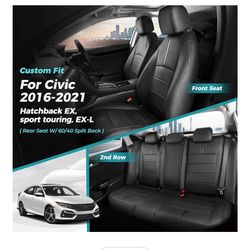 Honda Civic 2016-2021 Seat Covers & Floor Mats Set