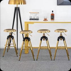 GOLD BARSTOOLS SET OF 4 PCS 💥 BRAND NEW NEVER USE 💥
