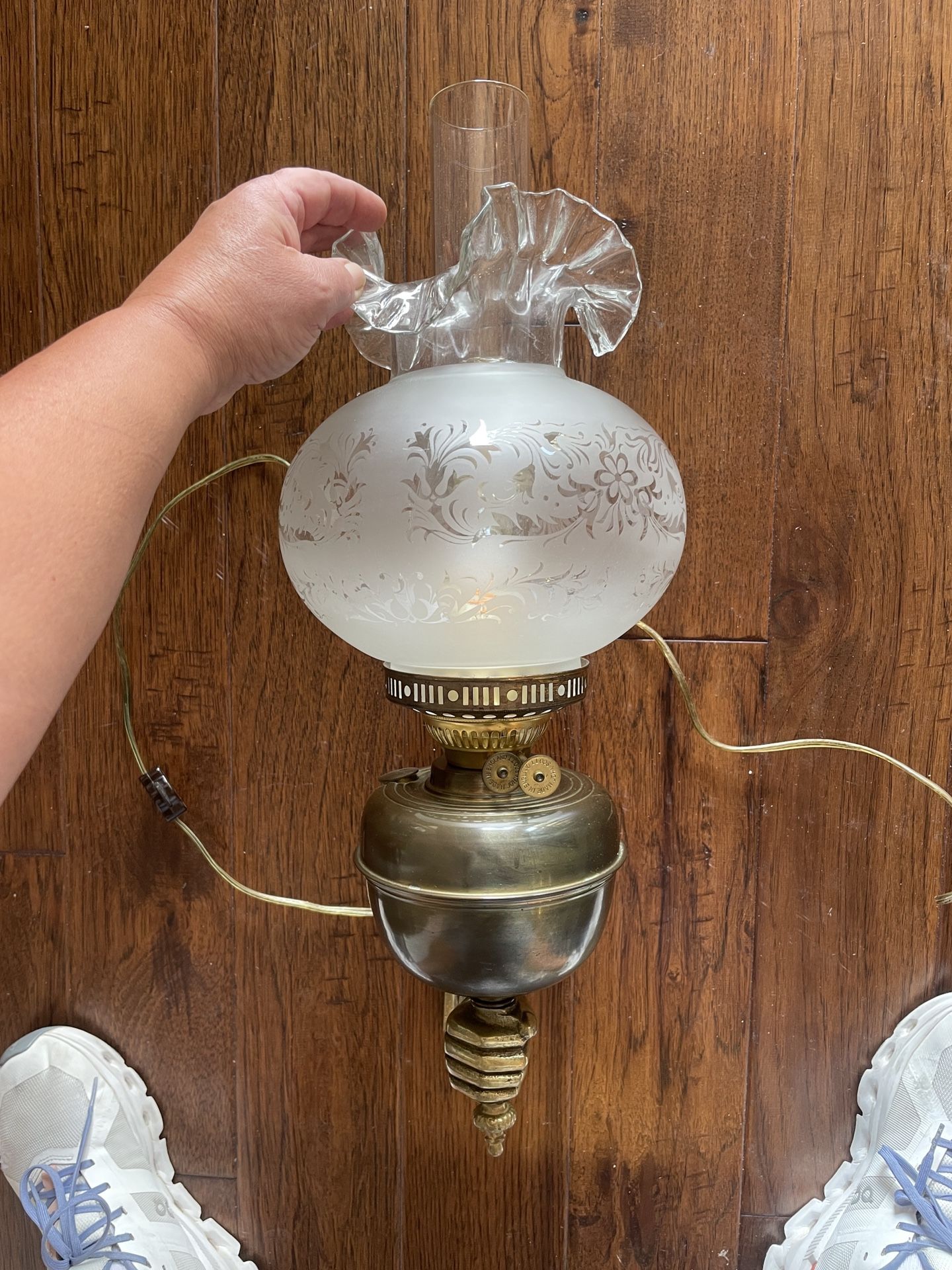 Antique Art Deco Torch Bearer Sconce Lamps