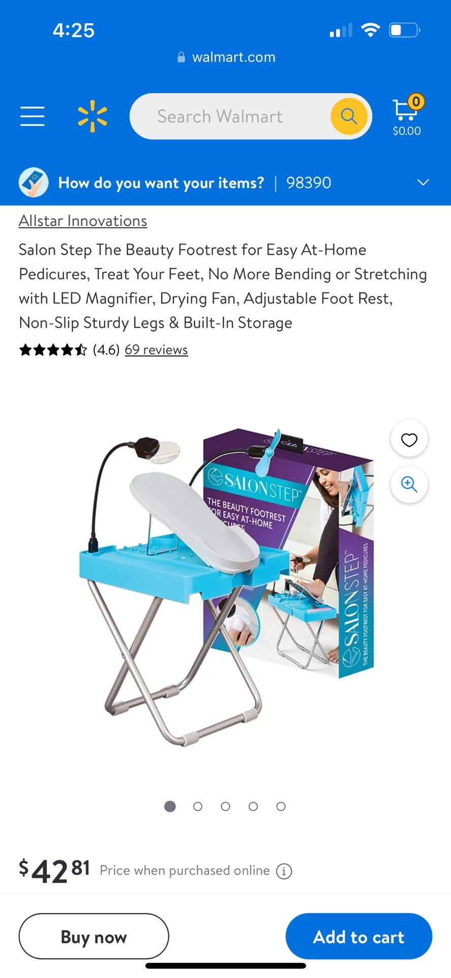 Salon Step Pedicure Footrest