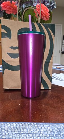 Starbucks Purple Stainless Steel Tumbler – Lid & Straw Included