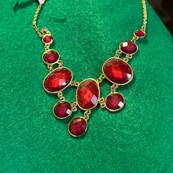Gorgeous Deep Red Ruby Necklace