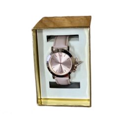 Brand New In Box Fashion “A” Initial Charm Blush Pink Watch